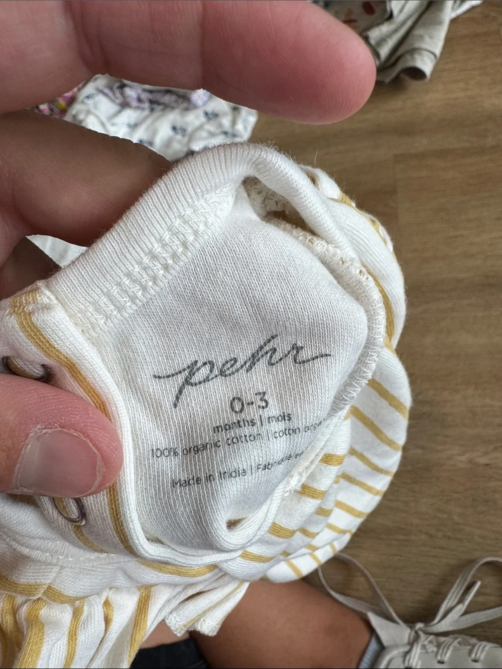 Striped Ruffle Sleeve Bodysuit White & Yellow